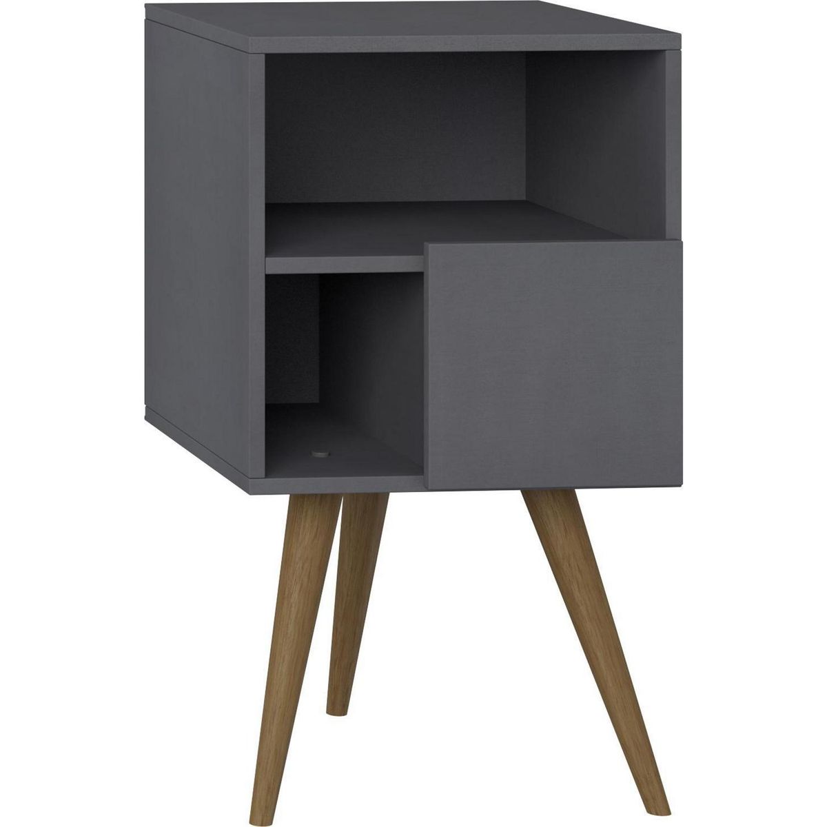 BE DESIGN - Mesa lateral 35x40x71 cm gris