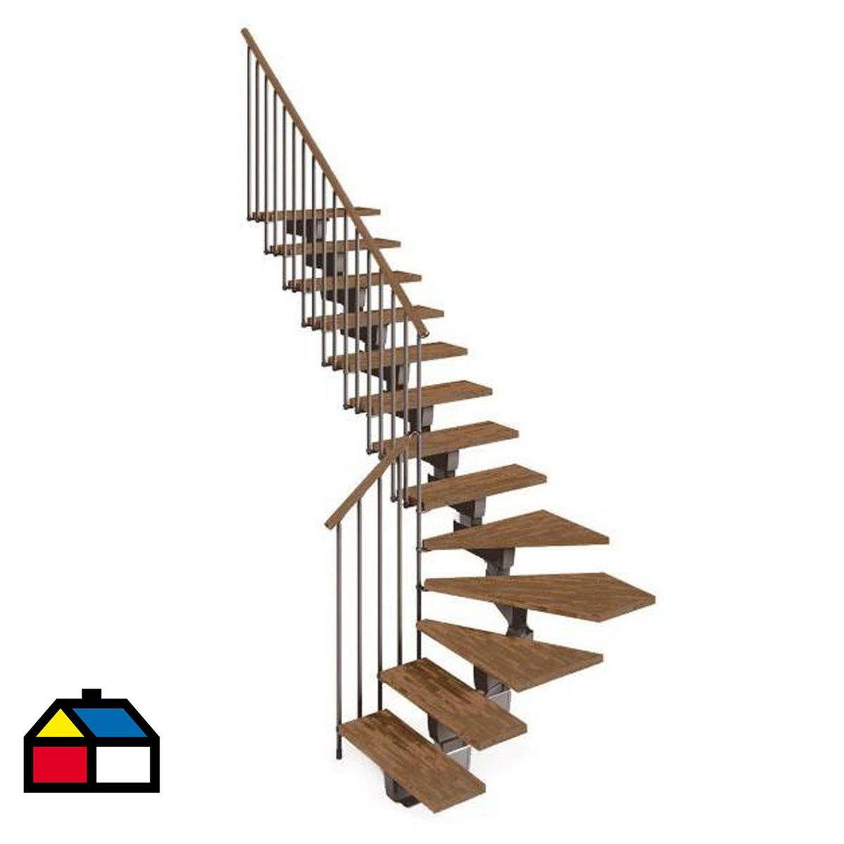 RINTAL - Escalera De paso Acero 289 cm 12 Peldaños