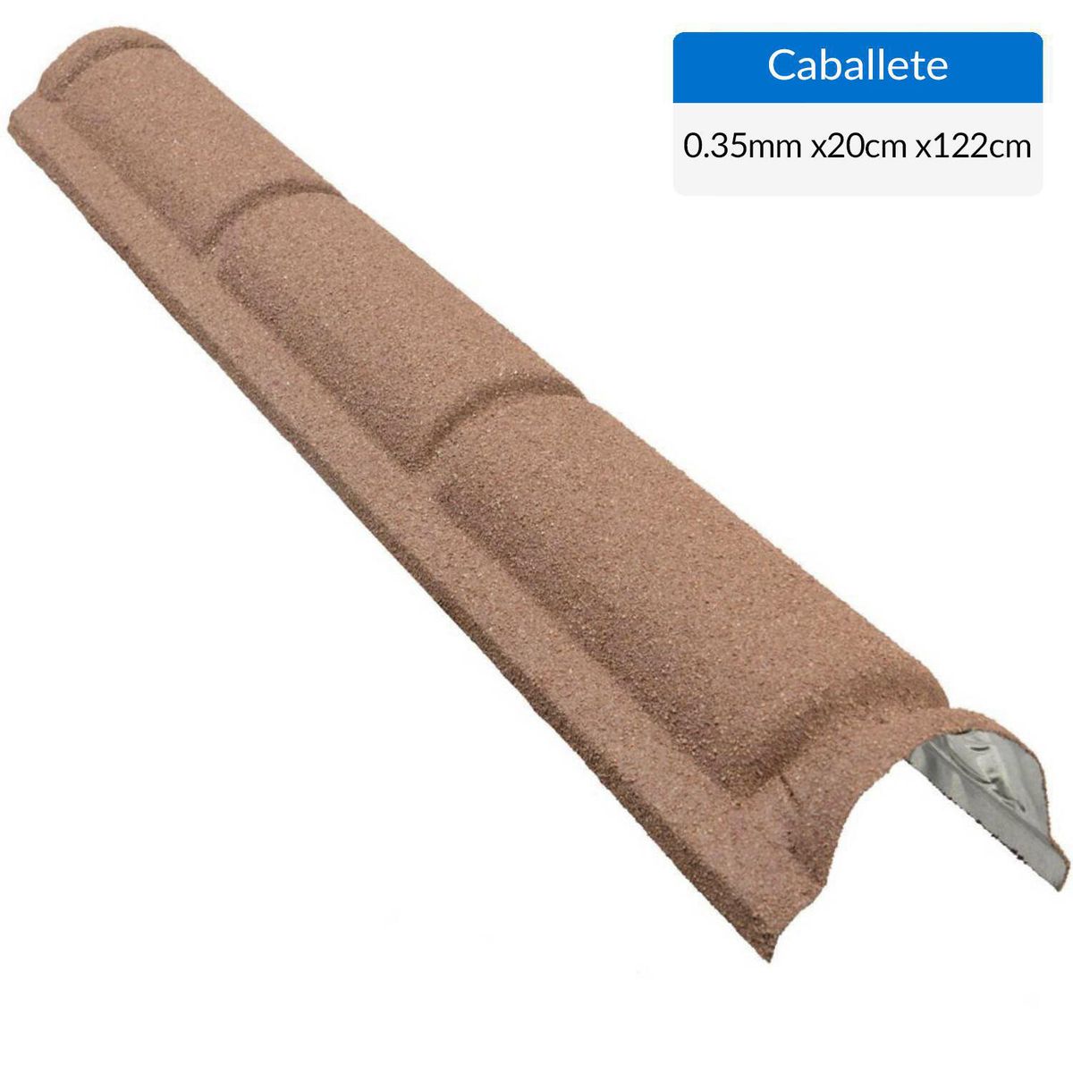 INPPA - Caballete Castellon Gravillado Base Zinc Aluminio 20x122 cm 0.35 mm Terracota