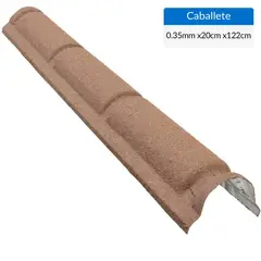 INPPA - Caballete Castellon Gravillado Base Zinc Aluminio 20x122 cm 0.35 mm Terracota