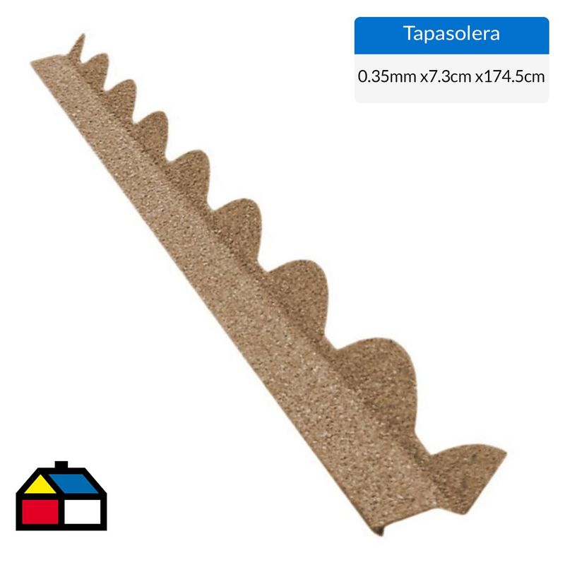 INPPA - Tapasolera Castellon Gravillado Zinc Gravillado 7.3x174.5 cm 0.35 mm Terracota