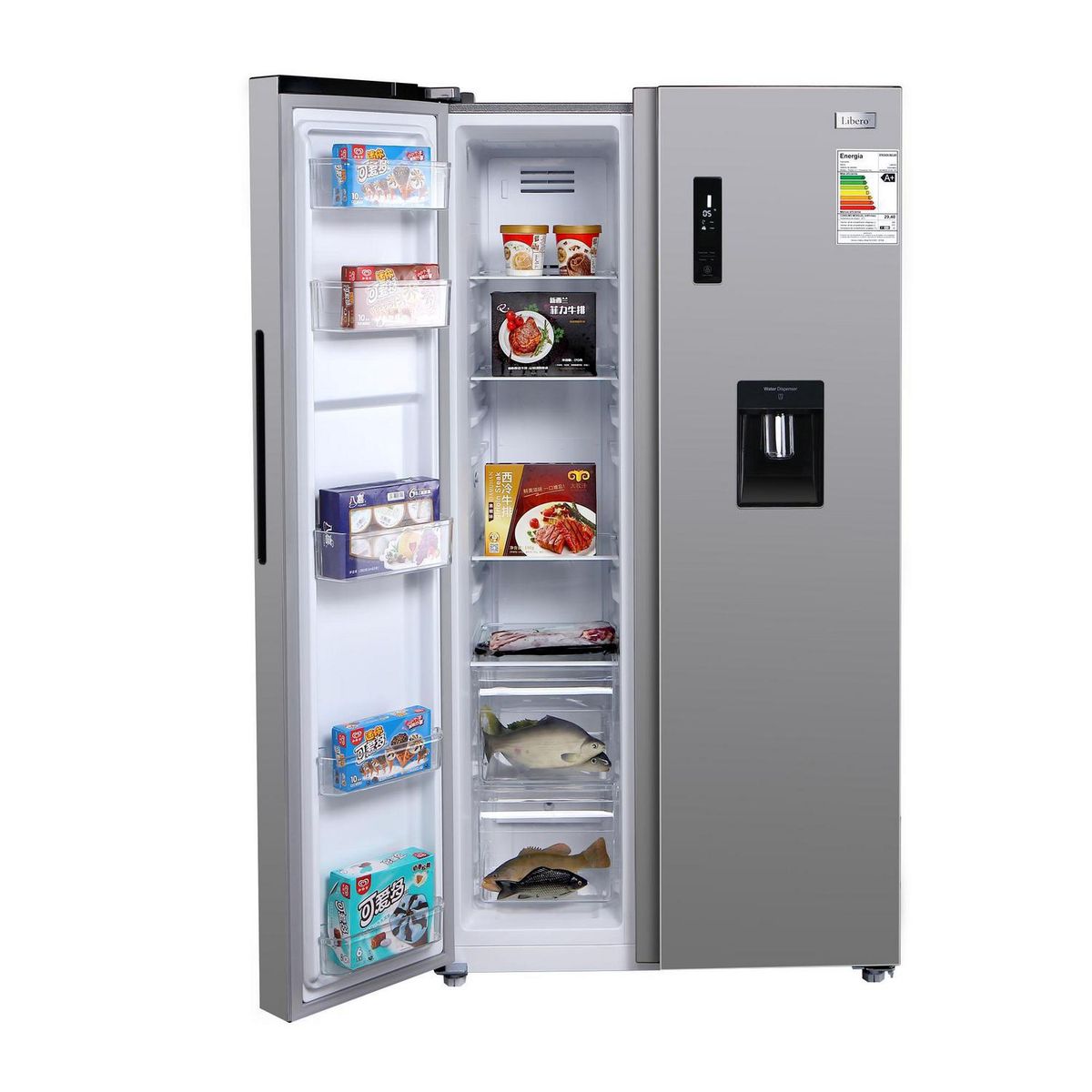 LIBERO - Refrigerador 2 Puertas Side by Side No Frost 559 Litros Inox LSBS-560NFIW