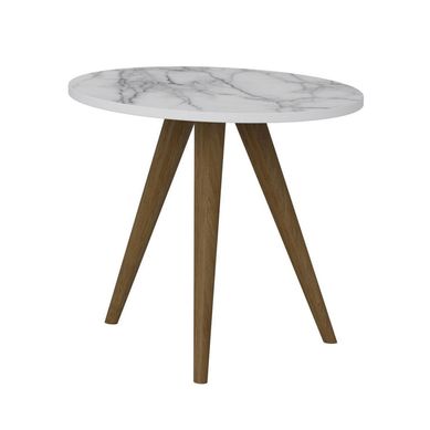 Mesa lateral 45x41,5 cm blanco/carrara