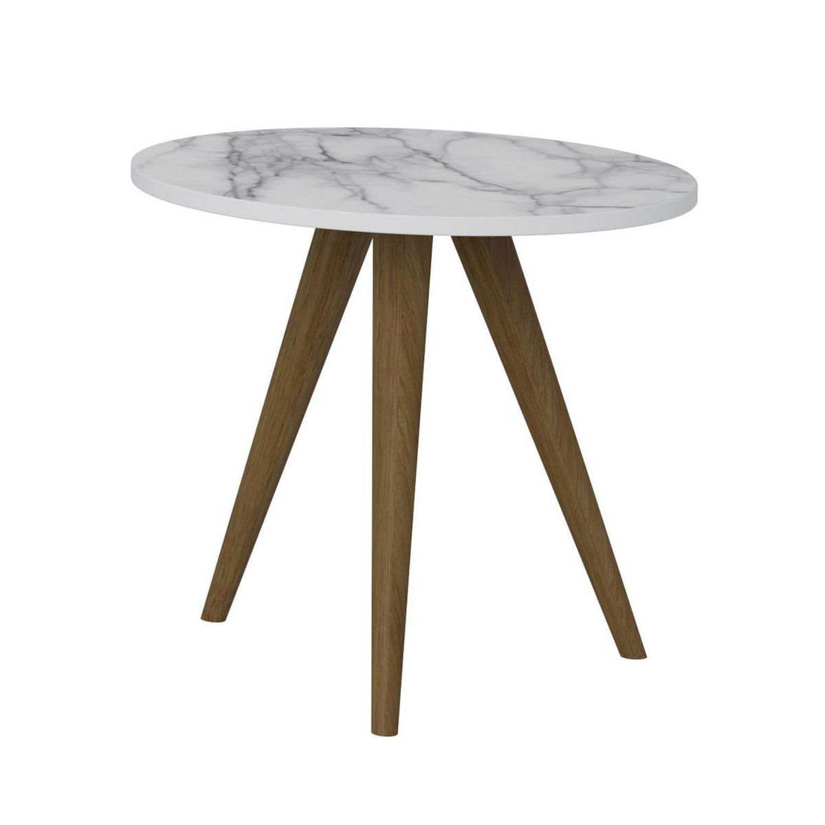 BE DESIGN - Mesa lateral 45x41,5 cm blanco/carrara