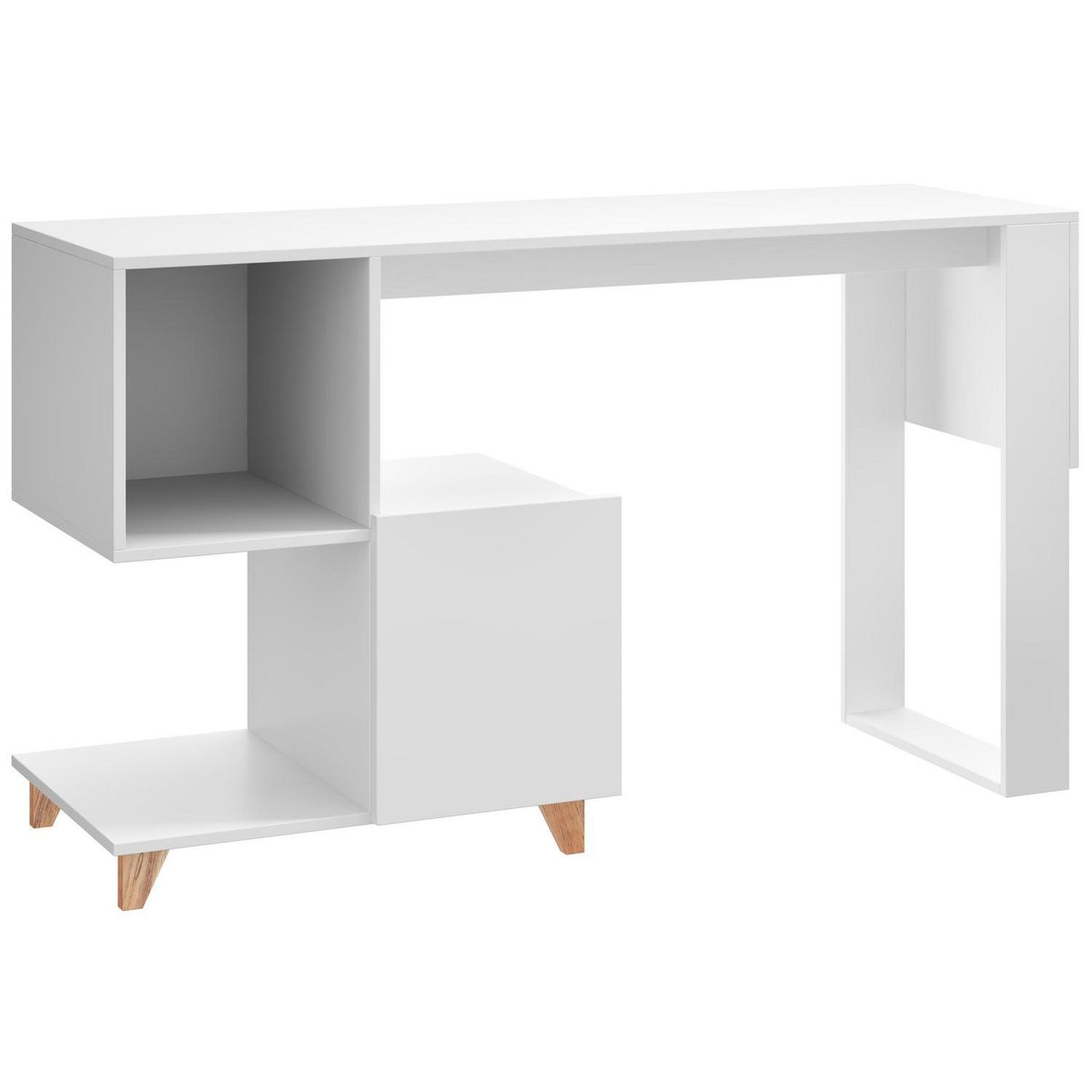 BE DESIGN - Escritorio 44,5x134,5x77,5 cm MDF blanco