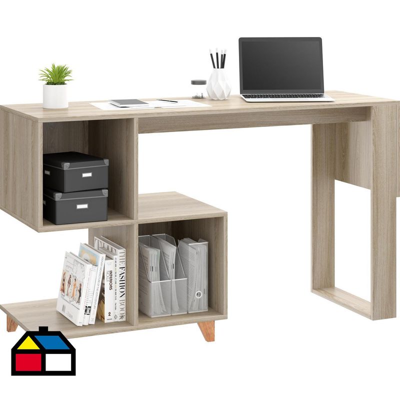 BE DESIGN - Escritorio 134,5x77,5x44,5 cm MDF beige