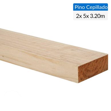 Pino Certificado Seco Cepillado 2x5 3,2 m 