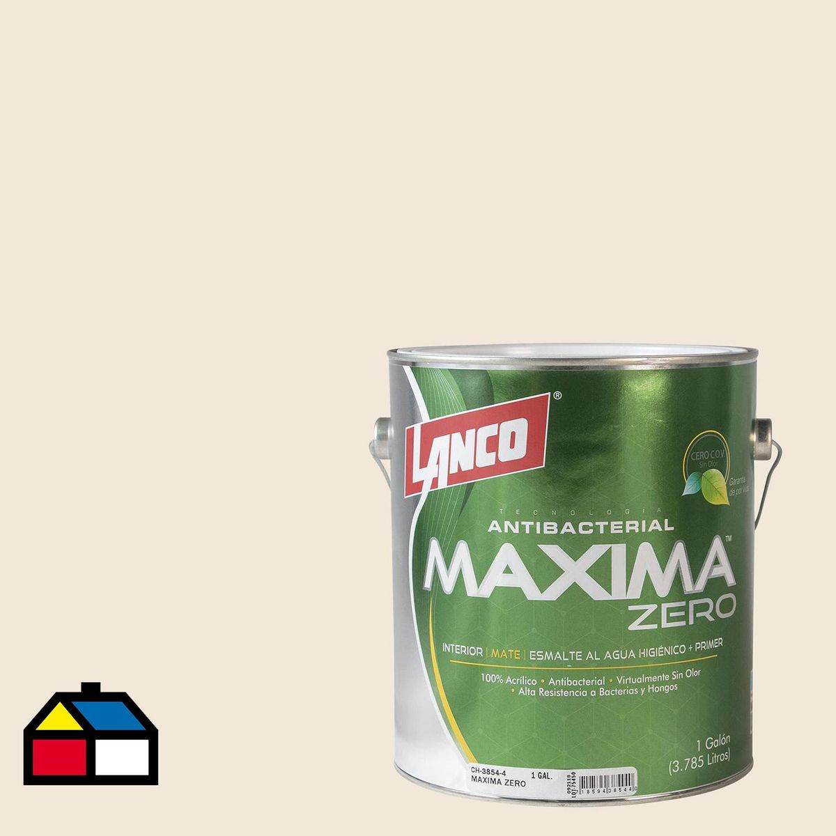 LANCO - Esmalte al Agua Antibacterial Semibrillante 1 galón(es) Beige Villa Florence