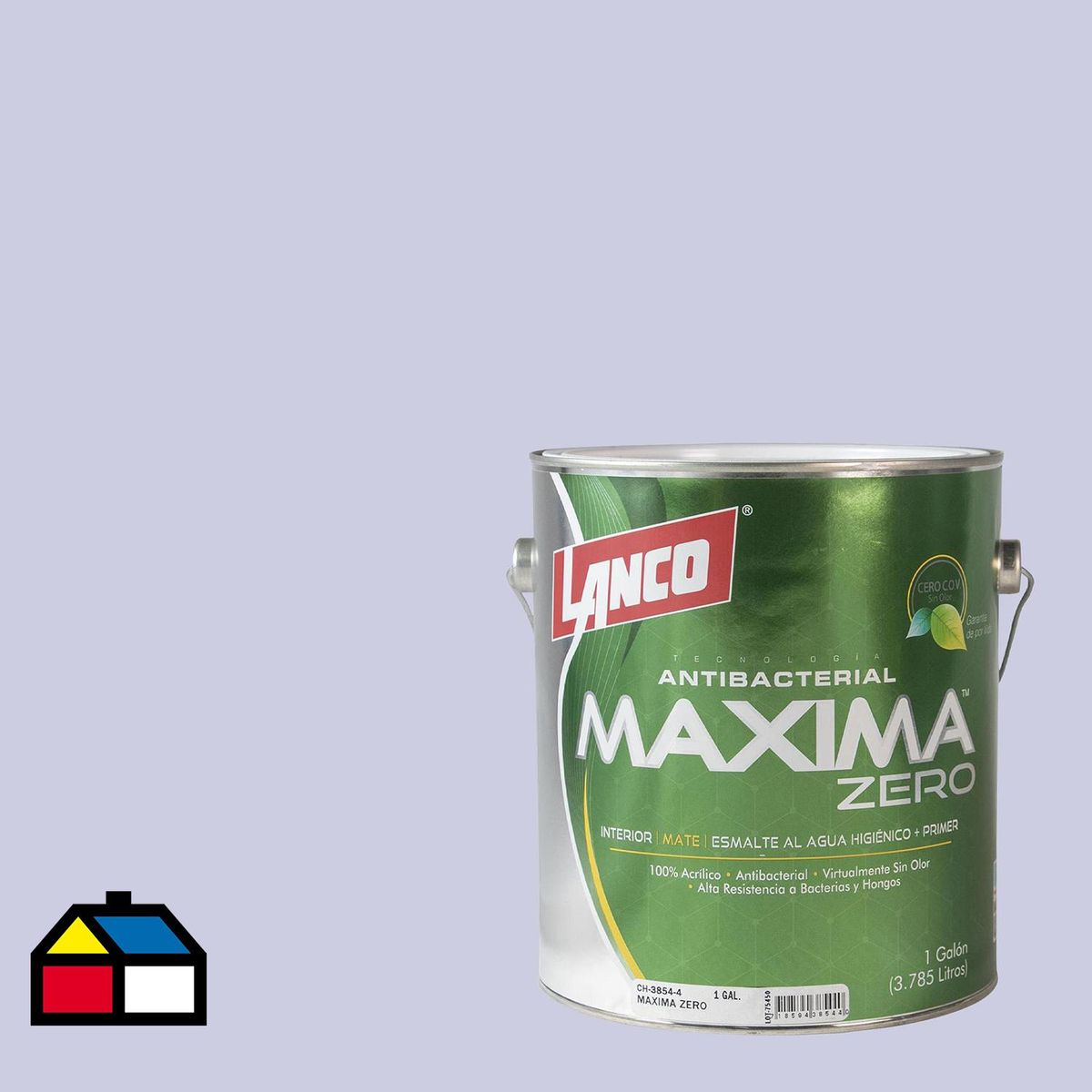 LANCO - Esmalte al Agua Antibacterial Semibrillante 1 galón(es) Azul Wild Wisteria