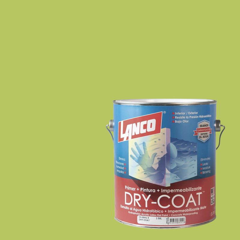 LANCO - Esmalte al Agua Impermeabilizante Mate 1 galón(es) Verde Green Grapes