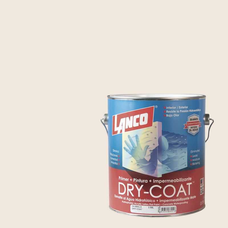 LANCO - Esmalte al Agua Impermeabilizante Mate 1 galón(es) Beige R/Ow-4