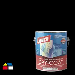 LANCO - Esmalte al Agua Impermeabilizante 1 galón(es) Mate Negro Negro