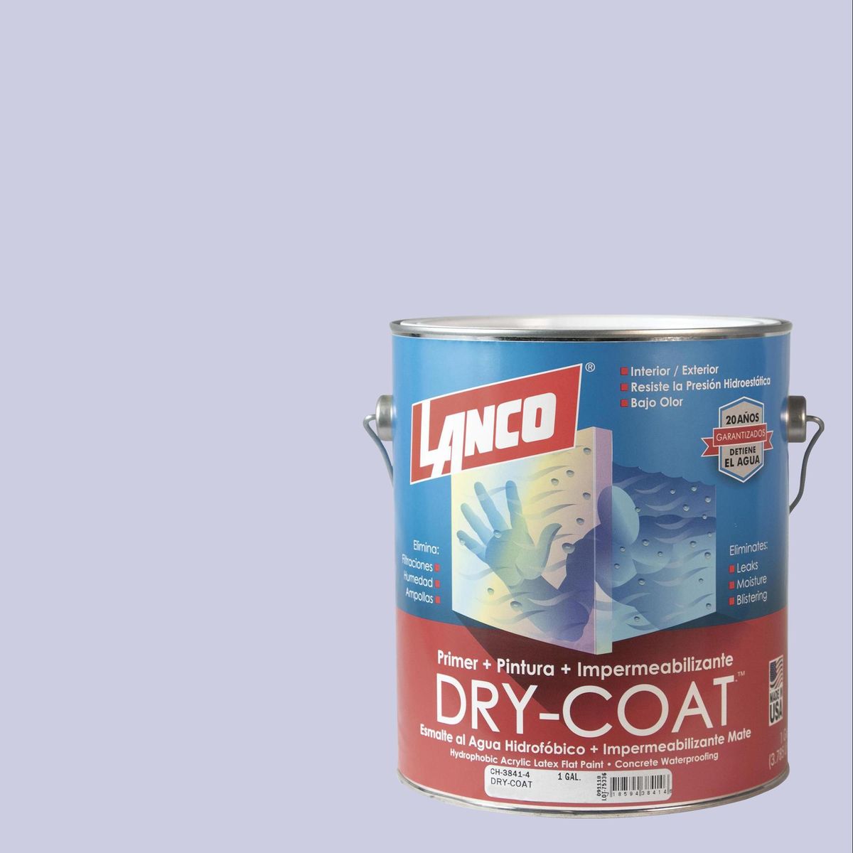 LANCO - Esmalte al Agua Impermeabilizante 1 galón(es) Mate Azul Wild Wisteria