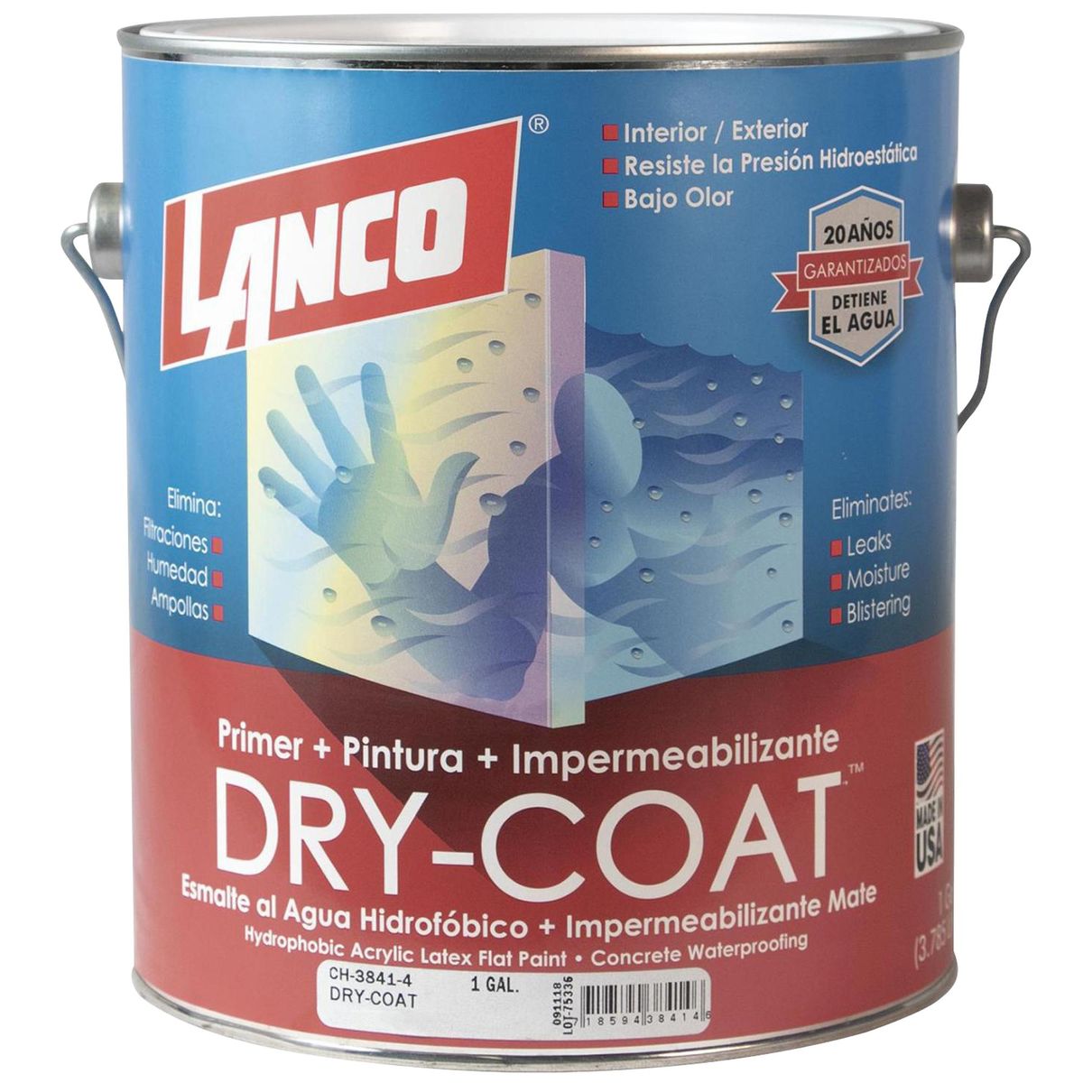 LANCO - Esmalte al Agua Impermeabilizante Galón 1 galón(es) Mate Naranjo Tyra Tan 