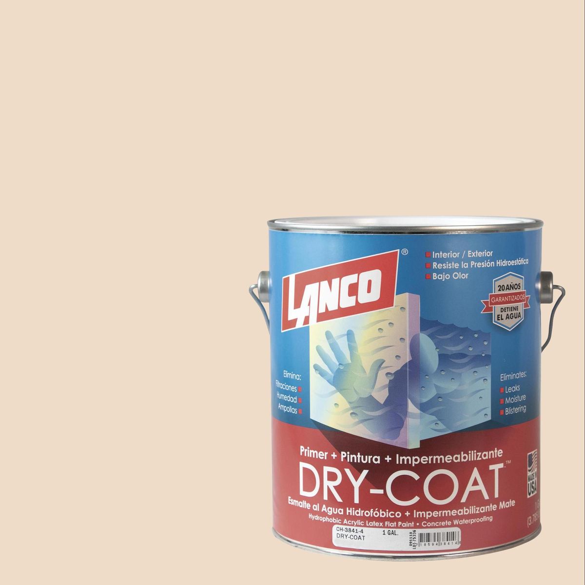 LANCO - Esmalte al Agua Impermeabilizante 1 galón(es) Mate Beige Antiqua