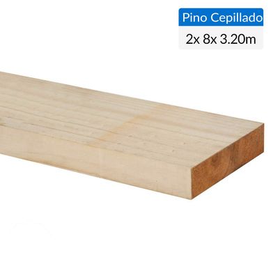 Pino Certificado Cepillado Seco 2x8 3,2 m 