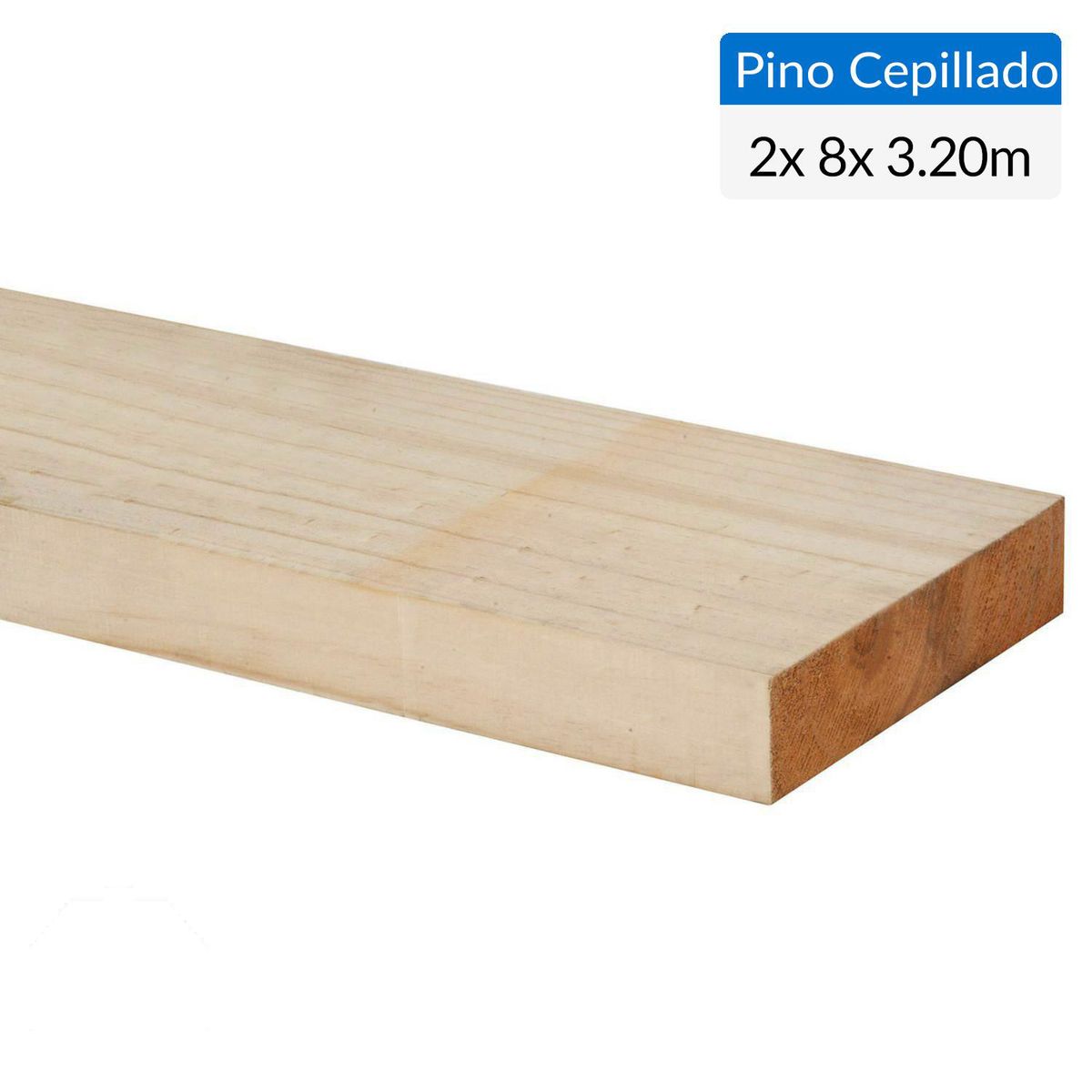 GENERICO - Pino Certificado Cepillado Seco 2x8 3,2 m