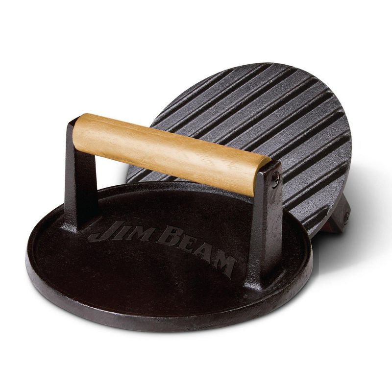 JIM BEAM - Prensa Para Hamburguesas Grill De Hierro Fundido