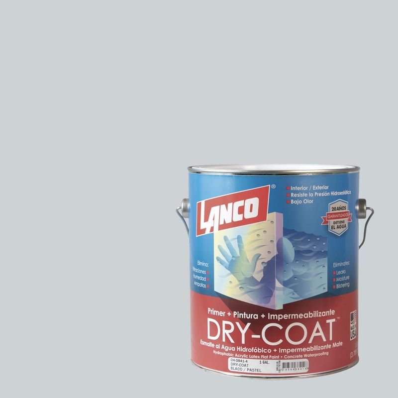 LANCO - Esmalte al Agua Impermeabilizante Mate 1 galón(es) Gris Industrial St