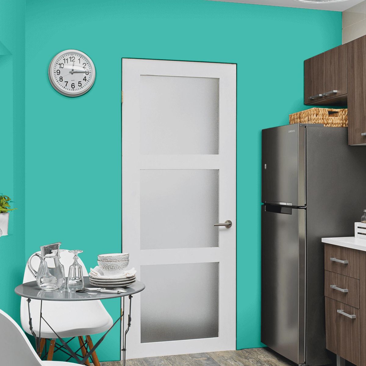 LANCO - Esmalte al Agua Impermeabilizante Galón 1 galón(es) Mate Celeste Cool Garden 