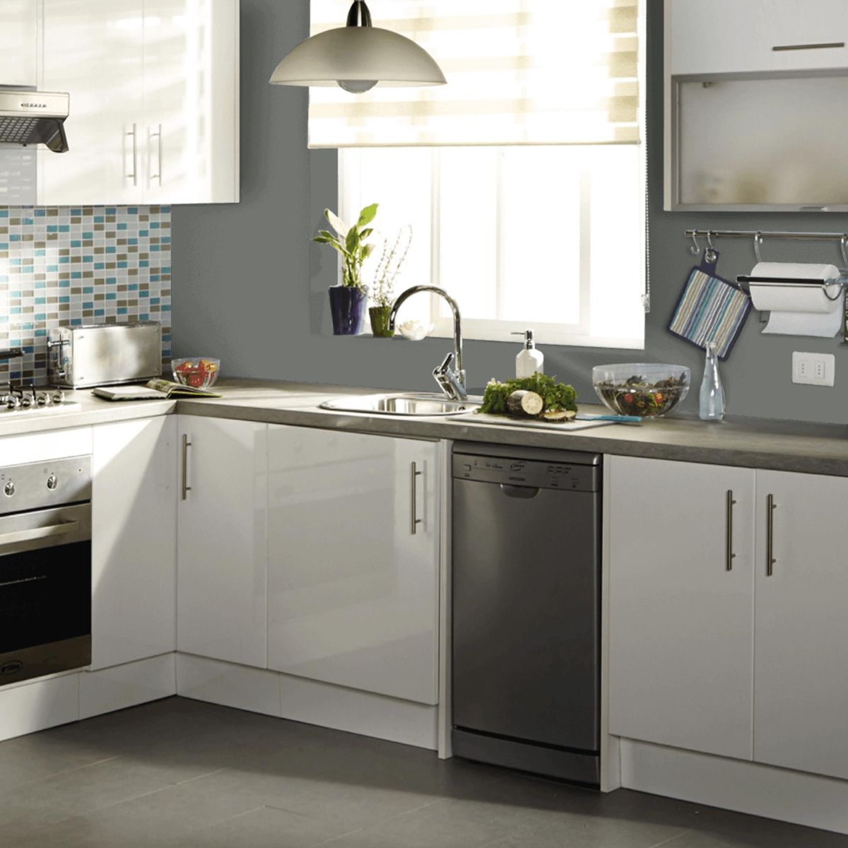 LANCO - Esmalte al Agua Impermeabilizante Galón 1 galón(es) Mate Gris Castle Ford 