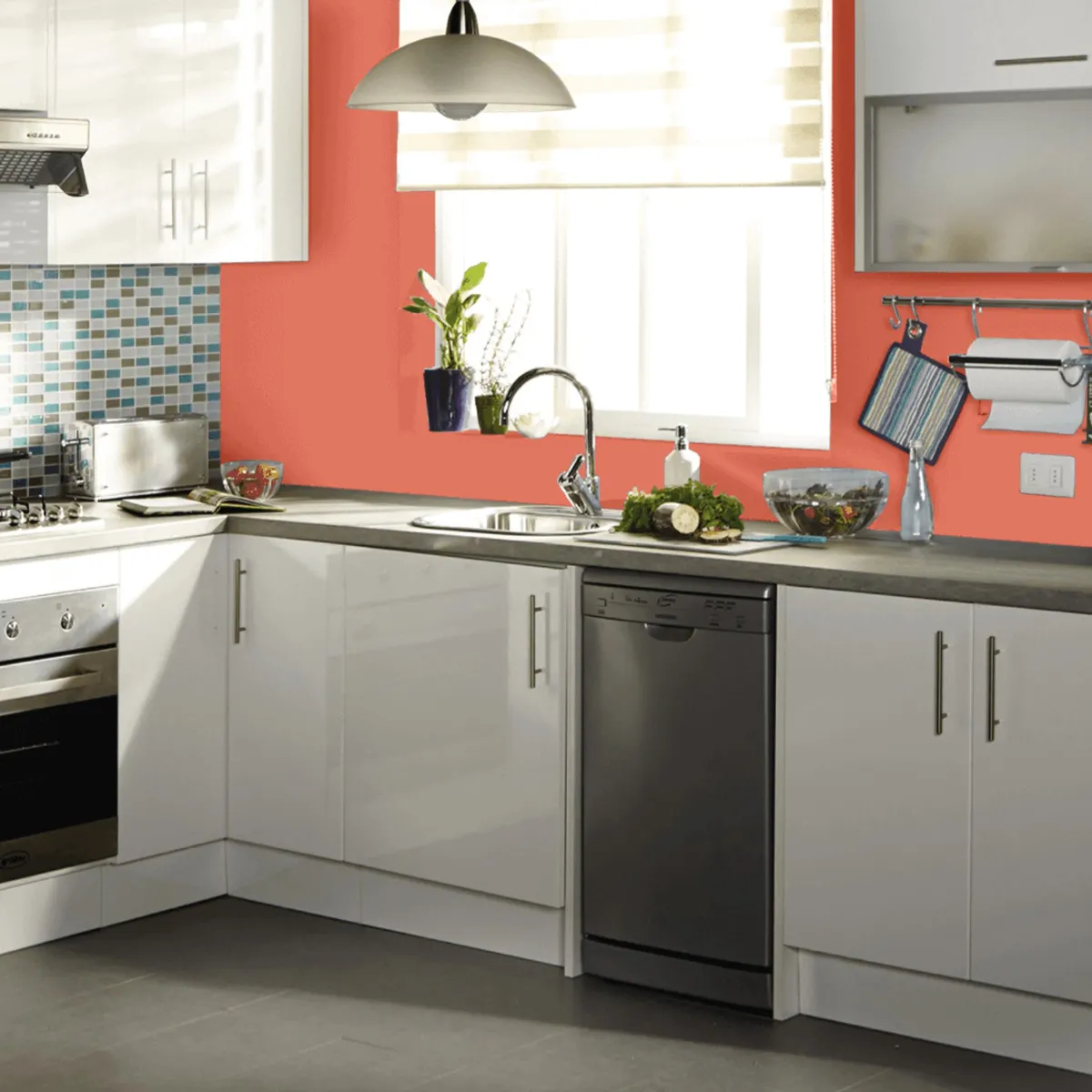 LANCO - Esmalte al Agua Impermeabilizante 1 galón(es) Mate Naranjo Coral Sunset