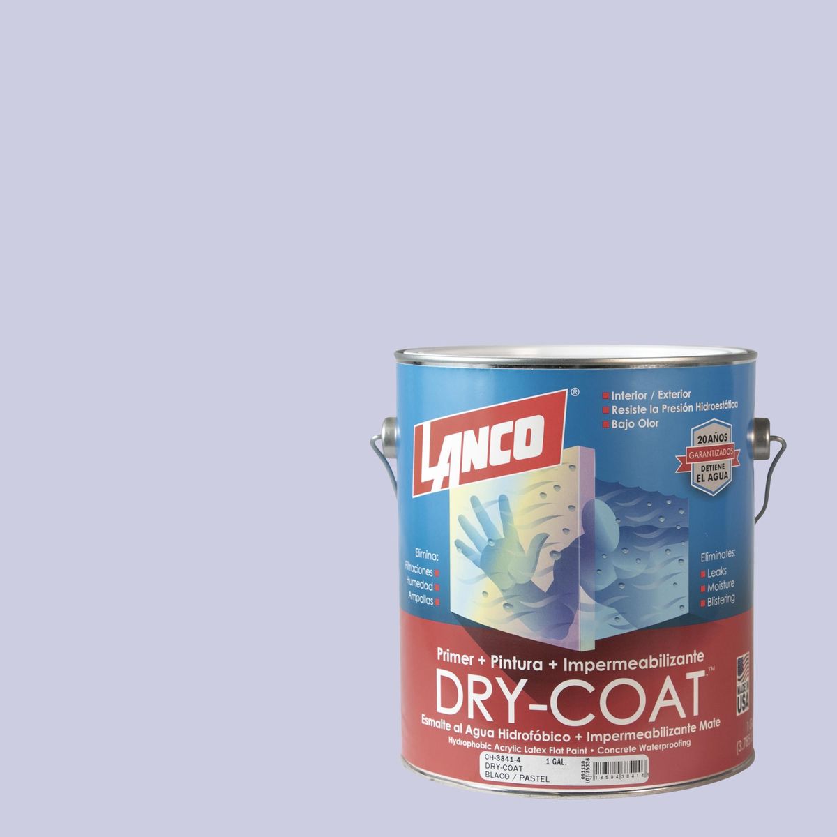 LANCO - Esmalte al Agua Impermeabilizante Galón 1 galón(es) Mate Azul Wild Wisteria 