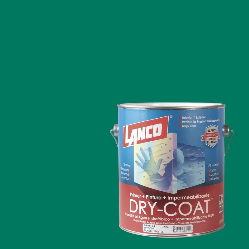 LANCO - Esmalte al Agua Impermeabilizante Mate 1 galón(es) Verde Will Malarid