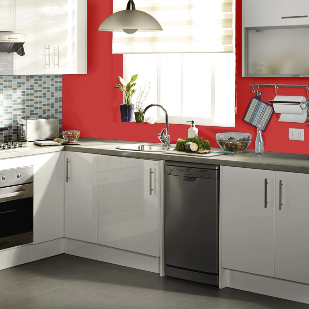 LANCO - Esmalte al Agua Impermeabilizante Galón 1 galón(es) Mate Rojo Red Rubbier 