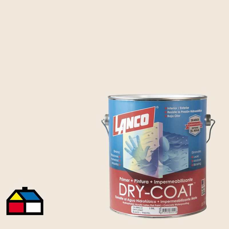 LANCO - Esmalte al Agua Impermeabilizante Mate 1 galón(es) Beige R/Ow-4