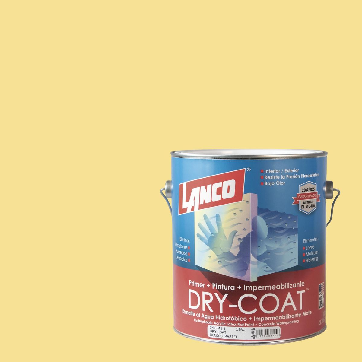 LANCO - Esmalte al Agua Impermeabilizante 1 galón(es) Mate Amarillo City Lights