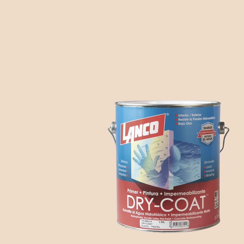 LANCO - Esmalte al Agua Impermeabilizante Mate 1 galón(es) Beige Antiqua
