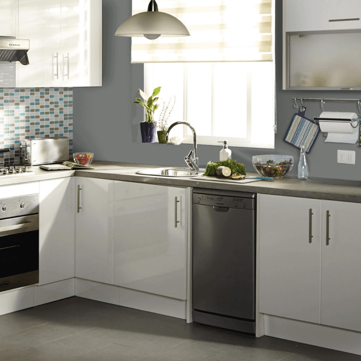 LANCO - Esmalte al Agua Impermeabilizante Galón 1 galón(es) Mate Gris Castle Ford 