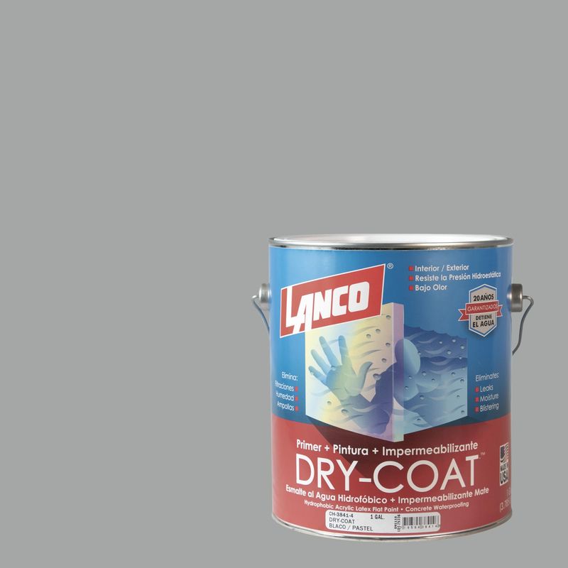 LANCO - Esmalte al Agua Impermeabilizante Mate 1 galón(es) Gris Silver Queen