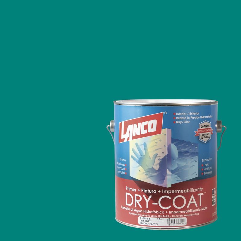 LANCO - Esmalte al Agua Impermeabilizante Mate 1 galón(es) Verde Island Life