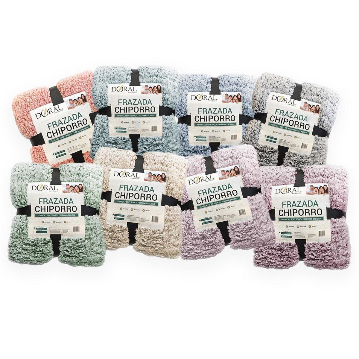 DORAL - Frazada Chiporro 1.5 plazas Variados