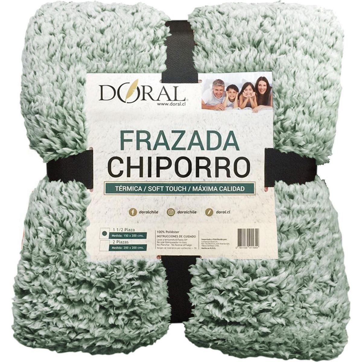 DORAL - Frazada Chiporro 1.5 plazas Variados