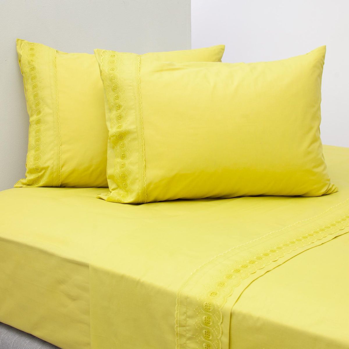 AMERICAN FAMILY - Juego de Sábanas Oval King 144 Hilos Pistacho