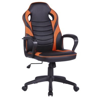 Silla gamer respaldo bajo pow negra/naranja