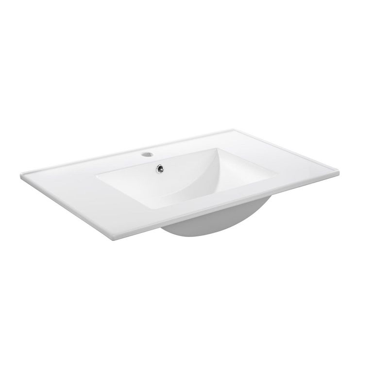 Cubierta Lavamanos Forma Rectangular Loza 83x19x48 cm Blanco