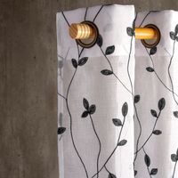 Set Cortinas De velo 140x225 cm Negro