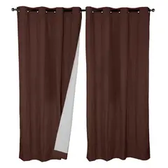 MASEL - Set 2 Cortinas Black-Out Microfibra 140x225 cm