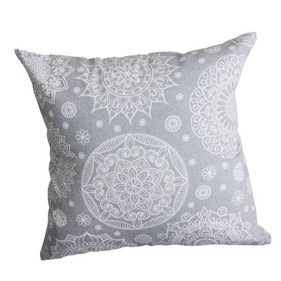 Imagen 2 del producto Set De 2 Cojínes Lona Estampado Gris 50x50 cm