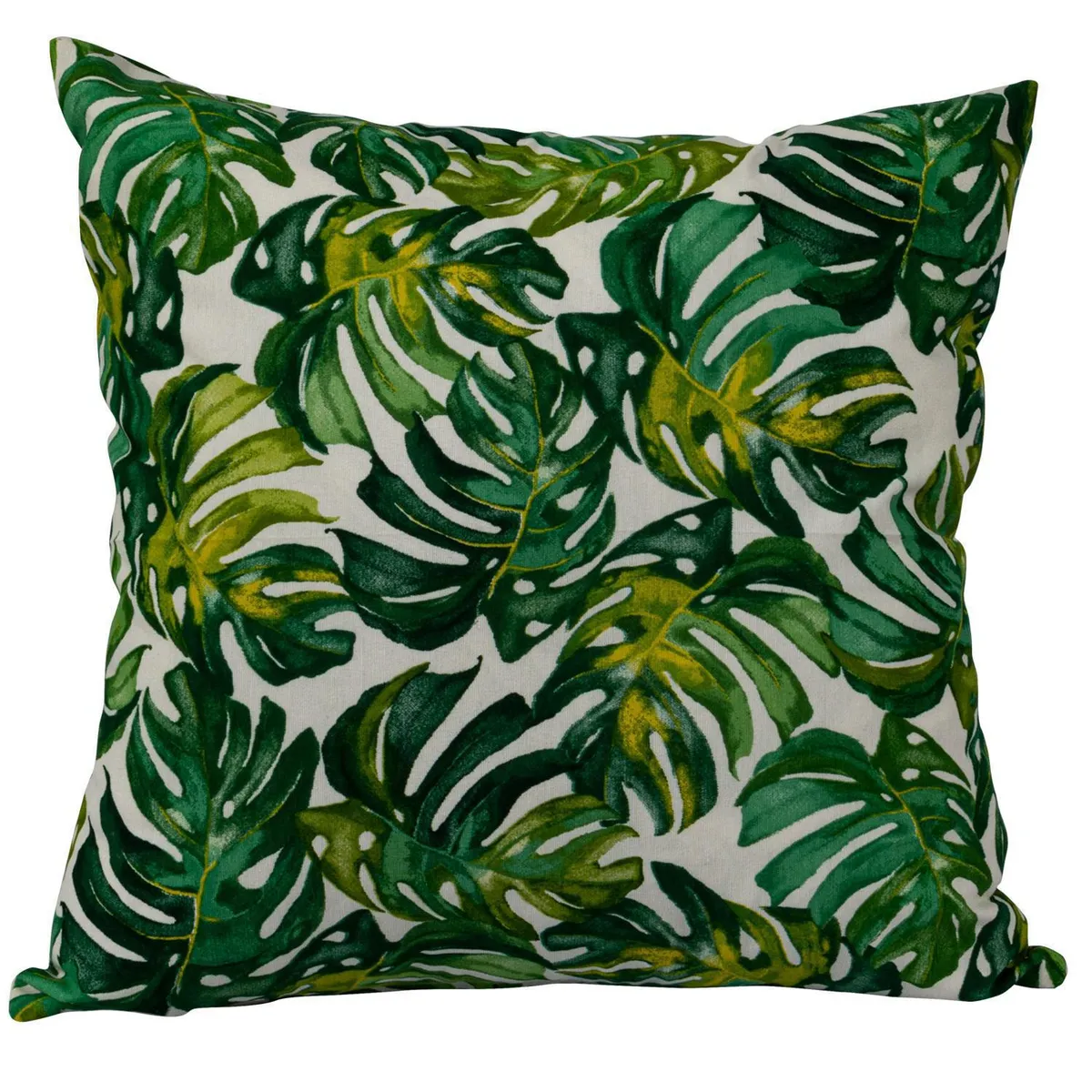 MASEL - Set De 2 Cojínes Lona Estampado Verde 50x50 cm