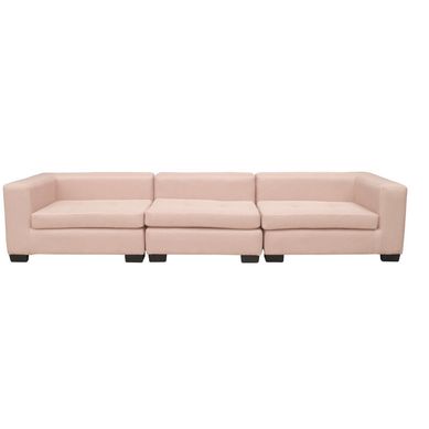 Seccional hendaya 3 cuerpos chenille palo rosa 220x65x85 cm