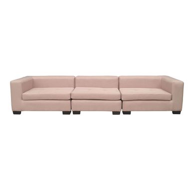 Seccional hendaya 3 cuerpos chenille beige 220x65x85 cm