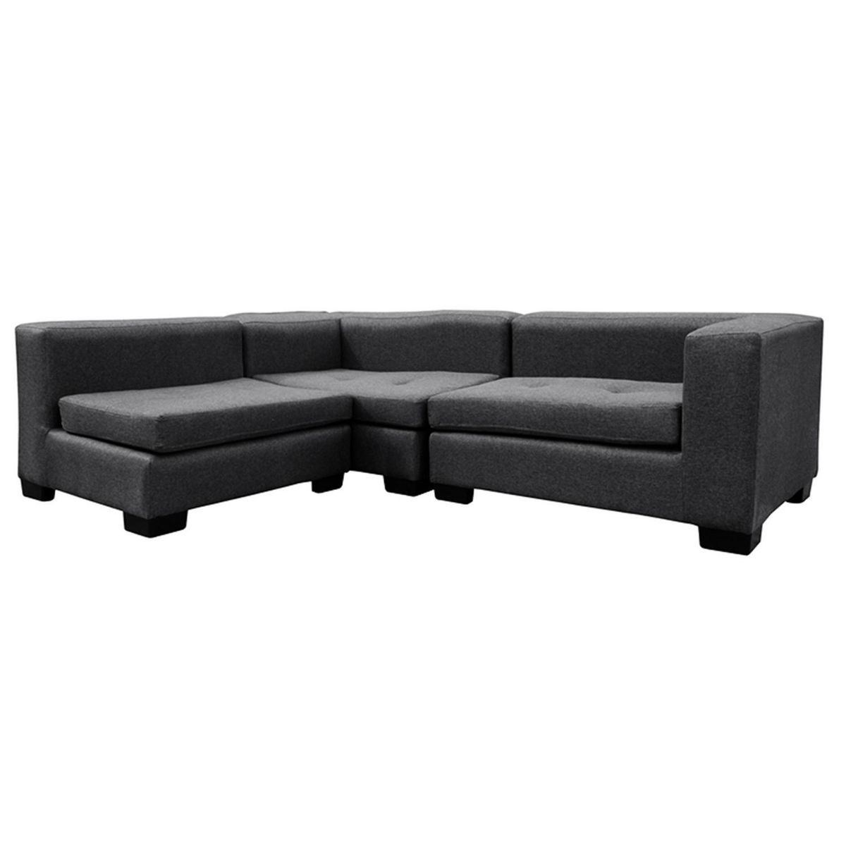 SOFAS HOME - Seccional Hendaya 3 Cuerpos Chenille 220x65x85 cm
