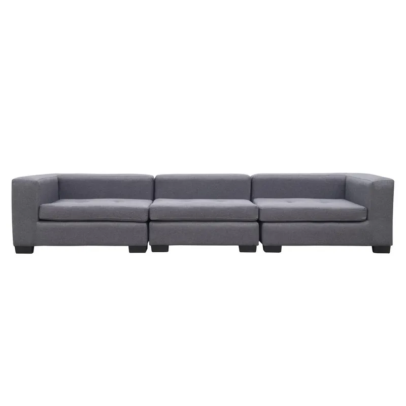 SOFAS HOME - Seccional Hendaya 3 Cuerpos Chenille 220x65x85 cm