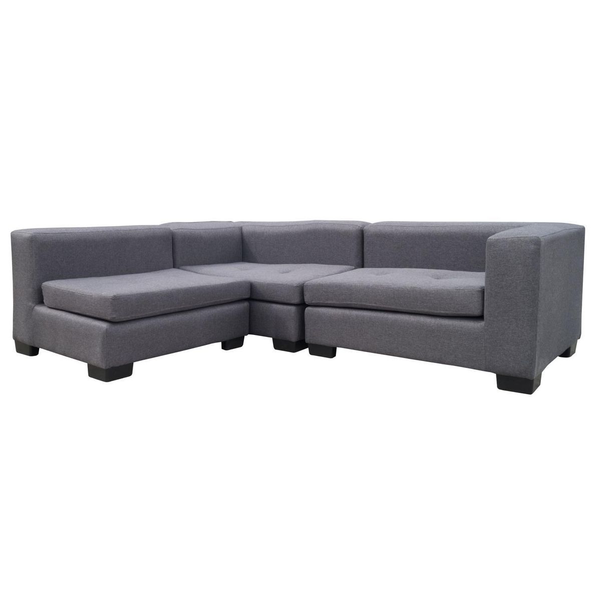 SOFAS HOME - Seccional Hendaya 3 Cuerpos Chenille 220x65x85 cm