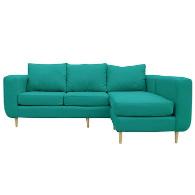 Seccional amberes 3 cuerpos chenille turquesa 230x90x85 cm